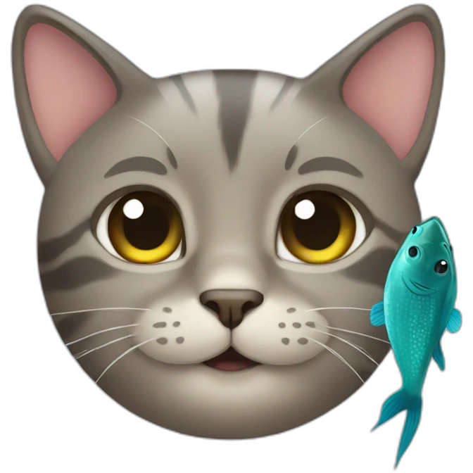 cat with fish emoji