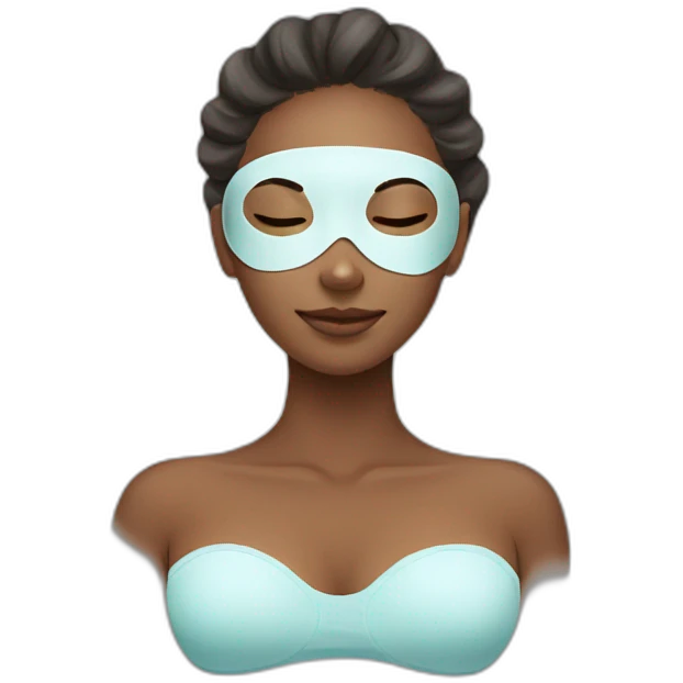girl with spa mask relaxing emoji
