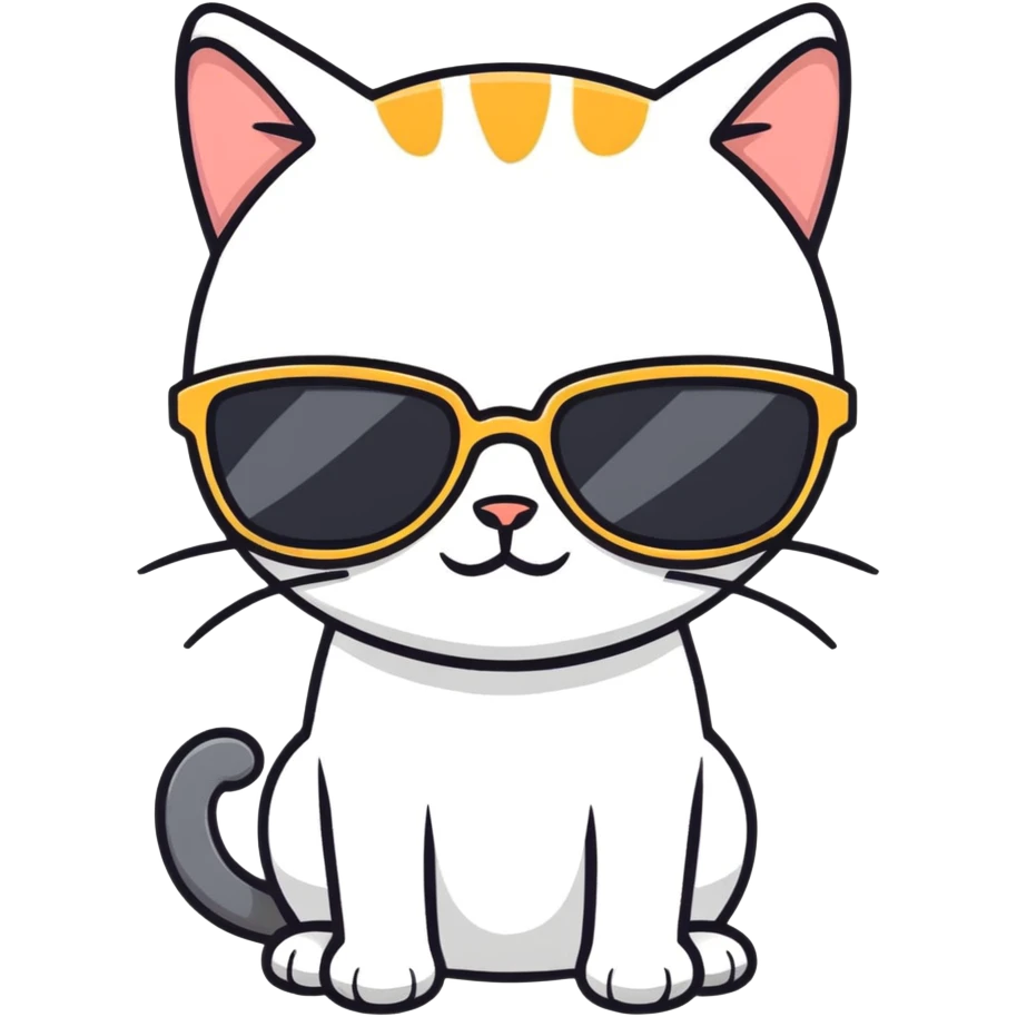 Cat with sunglasses emoji