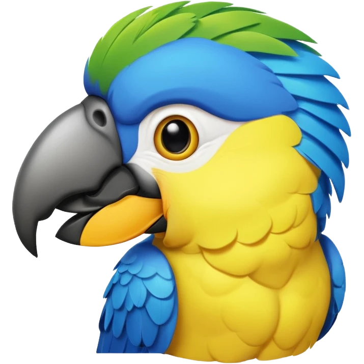 Pappagallo giallo e blu emoji