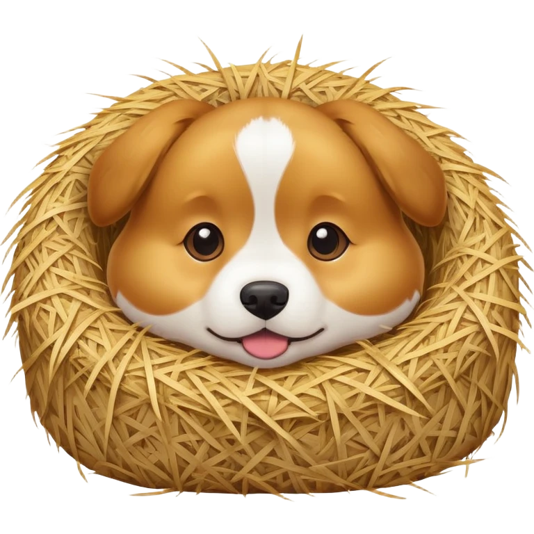 Dog with hay emoji