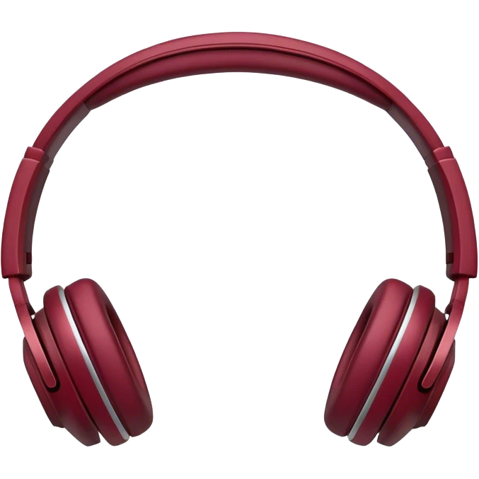 headphone burgundy emoji
