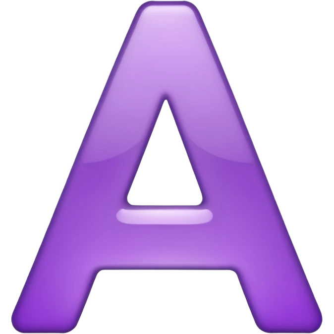 letter a purple emoji