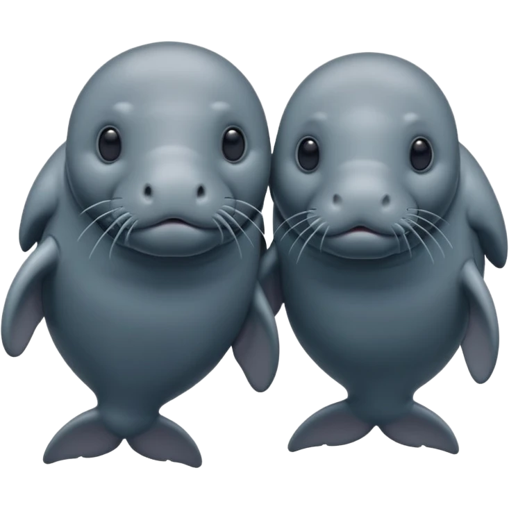 two manatees alone emoji