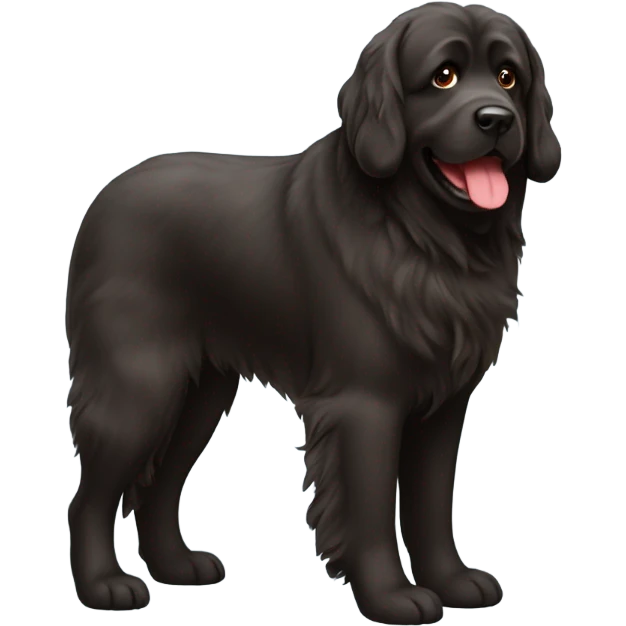 Newfoundland dog with a red color  emoji