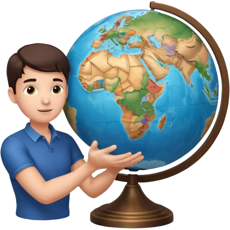 open atlas with a globe above emoji