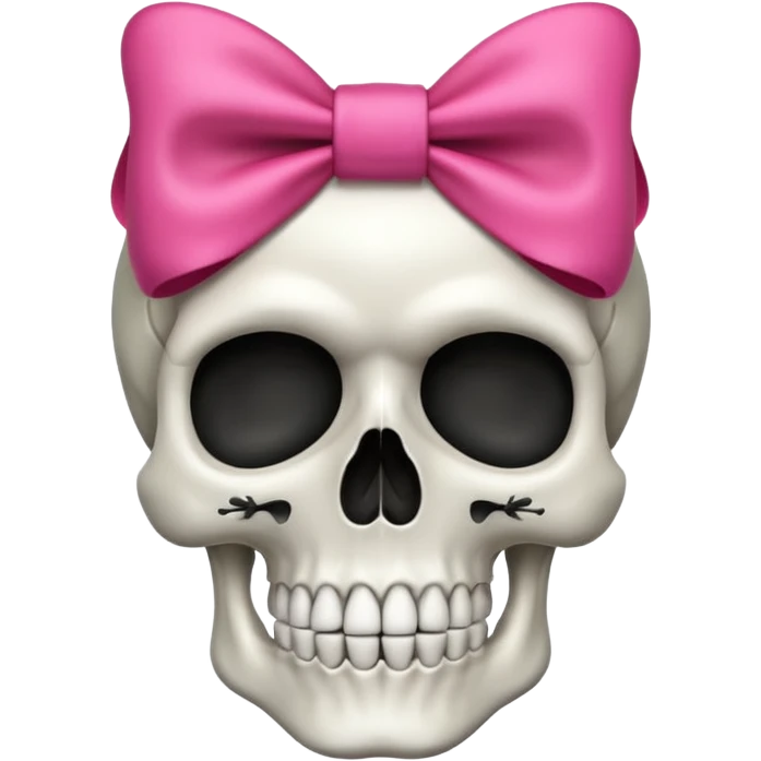 Skull with bows emoji