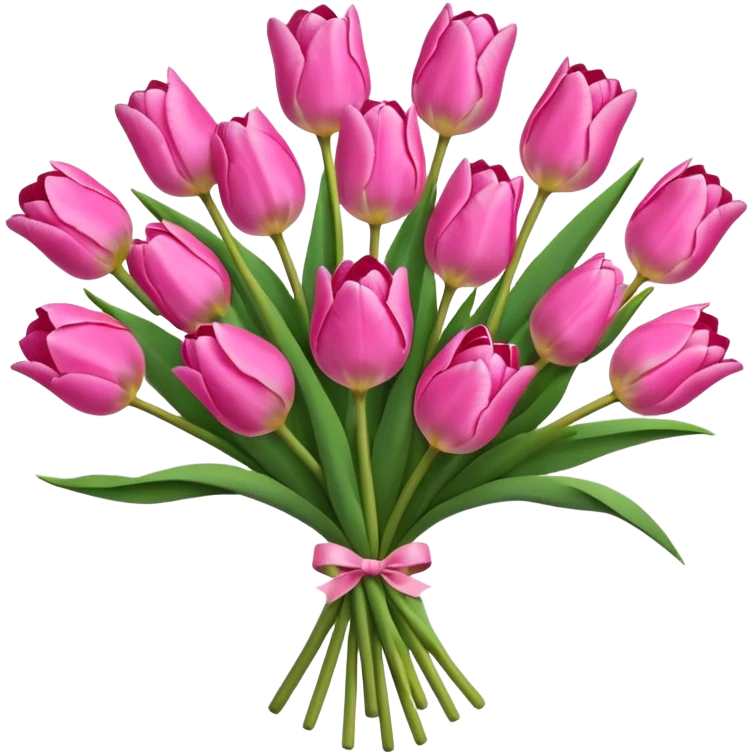 Pink tulip bouquet emoji