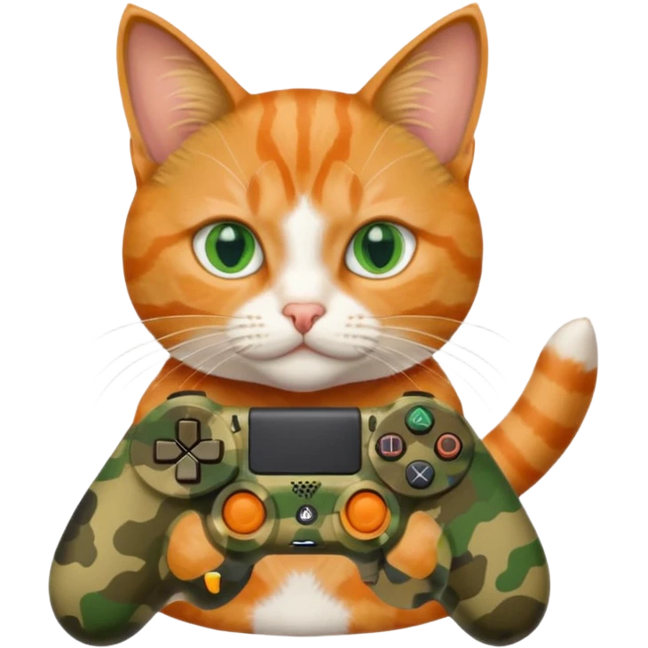 cat homme-avec-manette-ps4-camouflage emoji