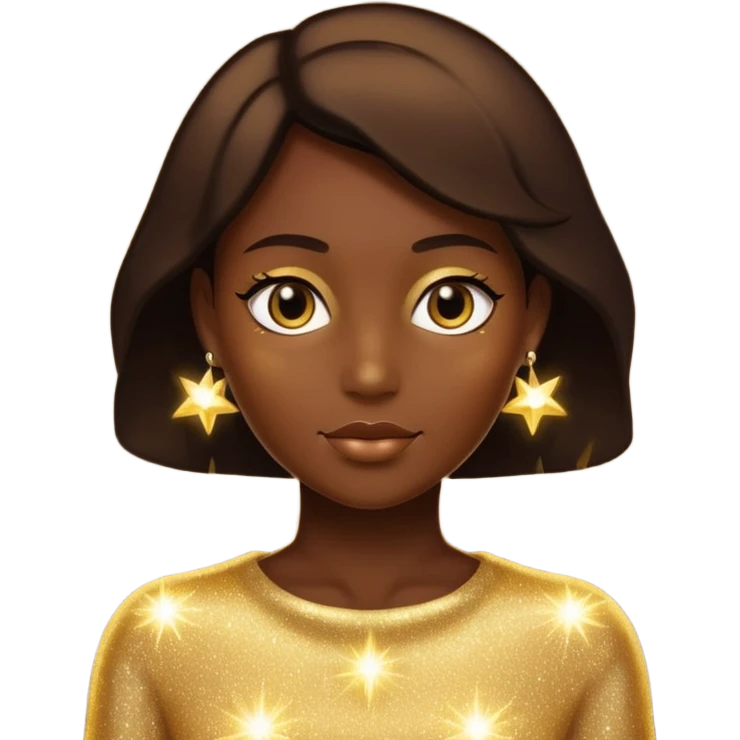 human silhouette glowing with sparkles emoji