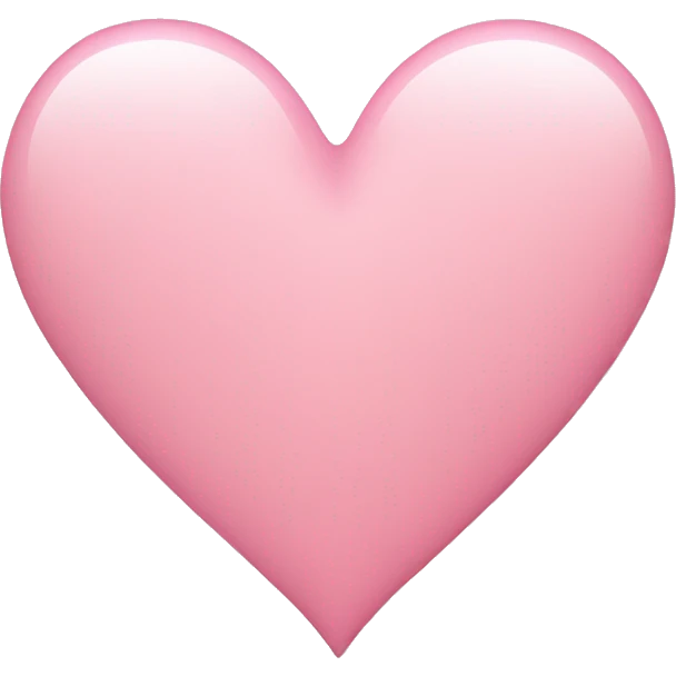 Soft pink Heart emoji