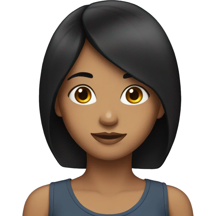girl with black hair  emoji