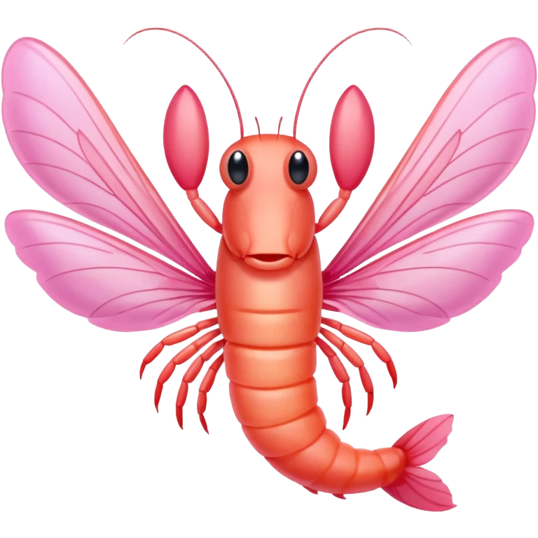Shrimp with wings emoji