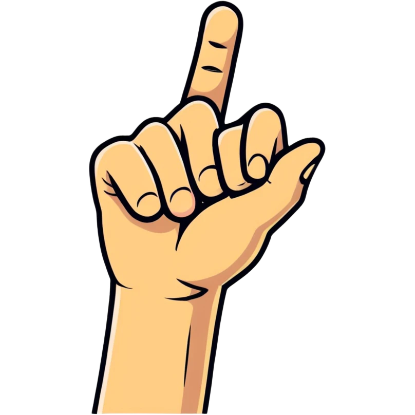pointing finger emoji