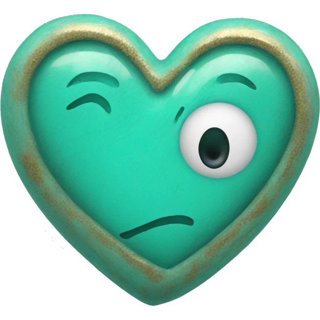 Turquoise heart emoji