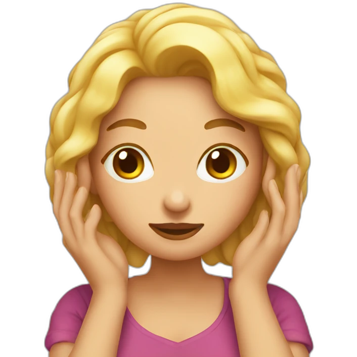 Woman squeezing her bahonkas emoji