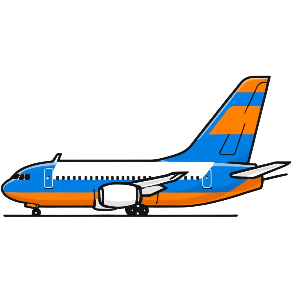 Scandinavian Airlines airplane with blue tail emoji
