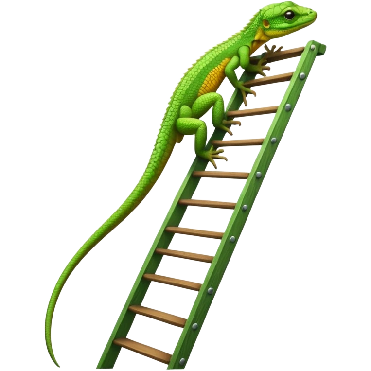 Lizard with ladder emoji