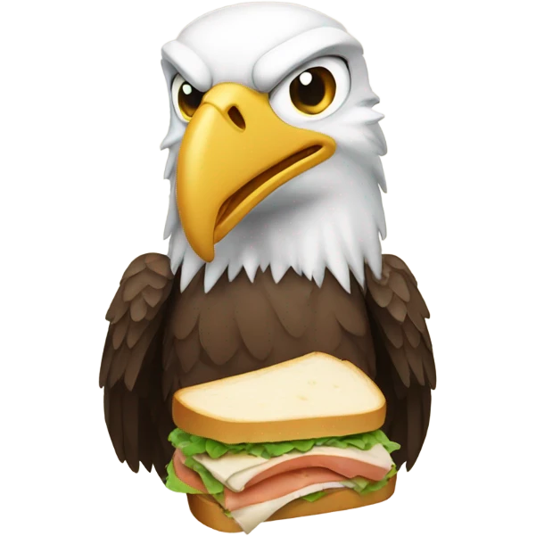 Eagle eating a tuna sandwich  emoji