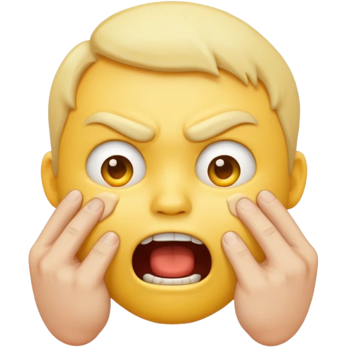 yellow emoji choking himself out in anger emoji