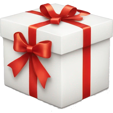 present - white box and red ribbon emoji