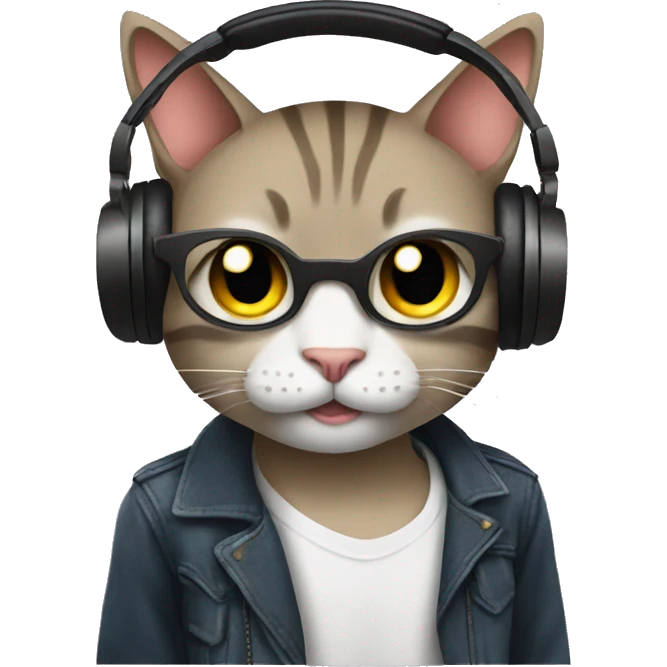 Cat DJ emoji