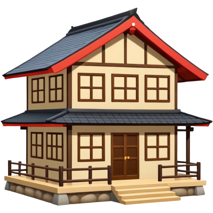 japan style wood house emoji