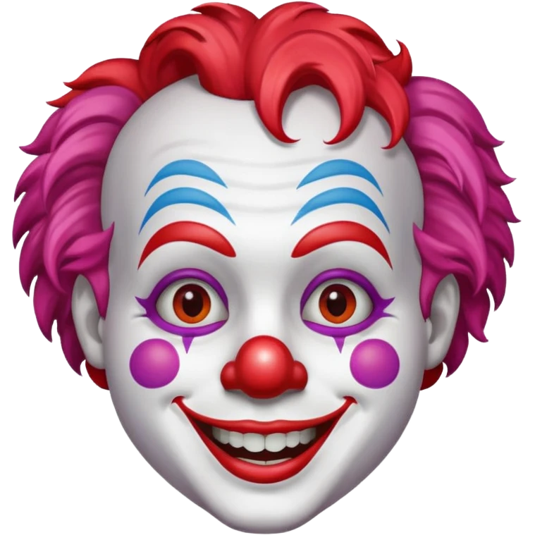 red glitter clown emoji