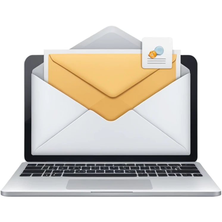 envelope digital laptop emoji