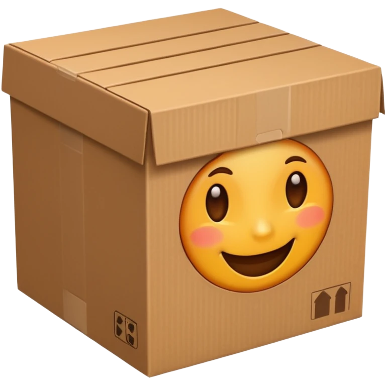 one cardboard box emoji
