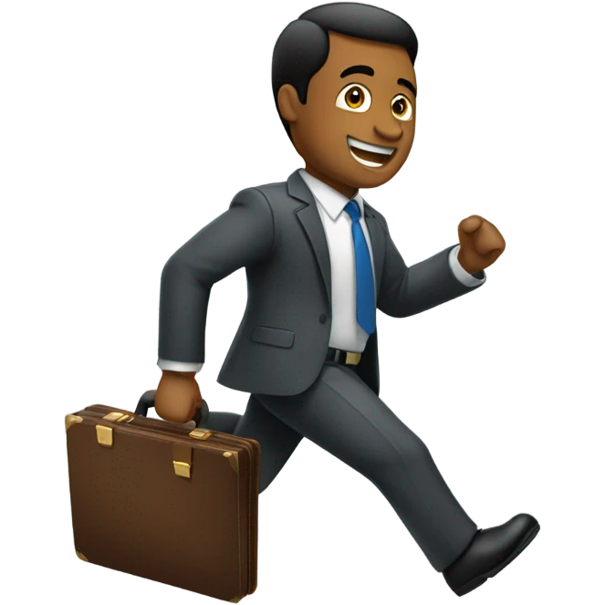 man running with briefcase emoji