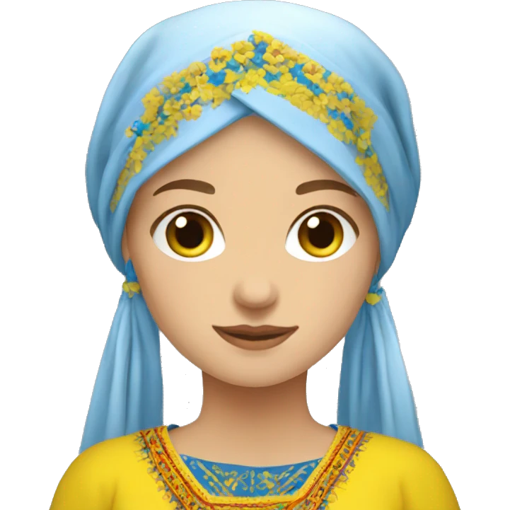 Ukrainian women in the national clothing  emoji