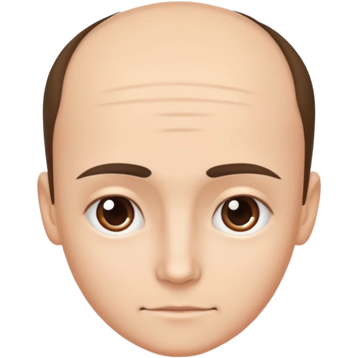 emoji of a human forehead, simple and clean cartoon style, only showing the upper part of the face from eyebrows to hairline emoji