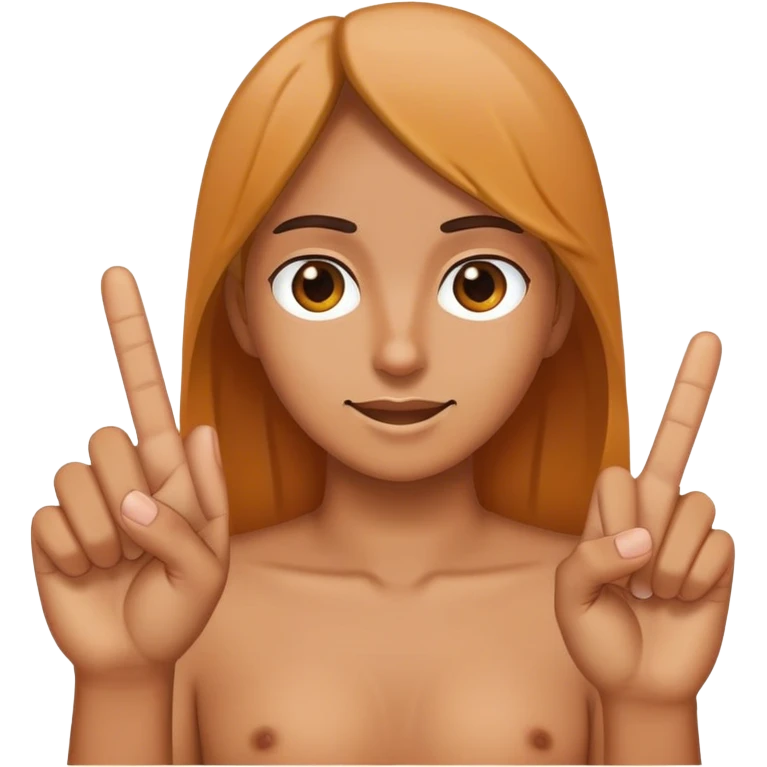 Three hand sign emoji