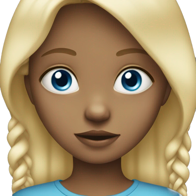 Blue-eyed blond child emoji