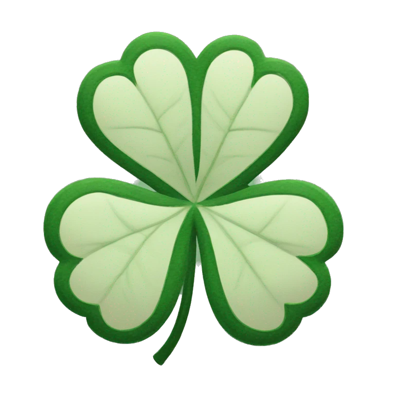 black five leaf clover emoji