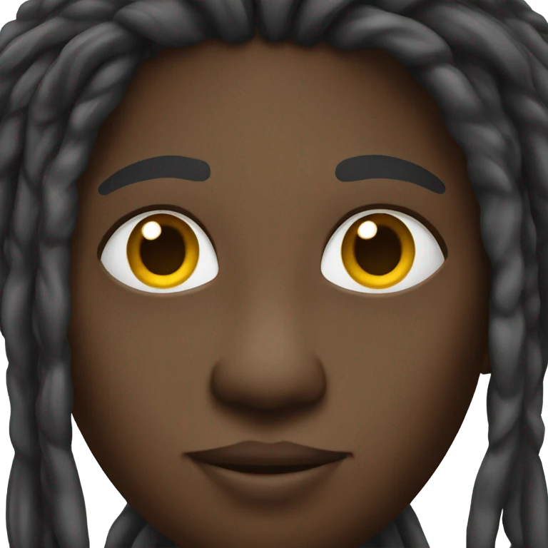 A darkskin with dreads emoji