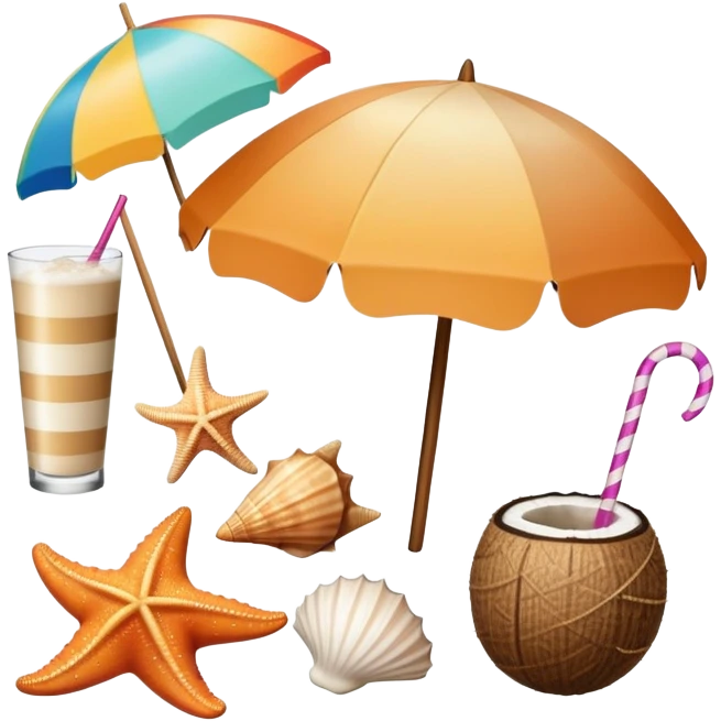 Give me a series of Beachcore emojis emoji
