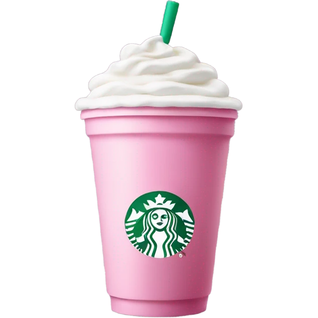 starbucks cup pink drink with cold foam emoji