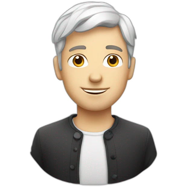 cute white french man emoji