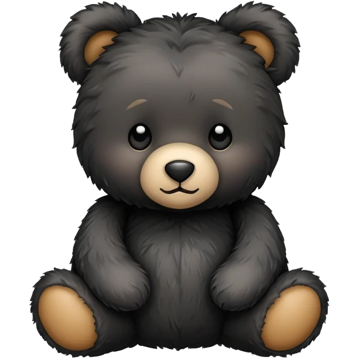 Black Teddy Bear emoji