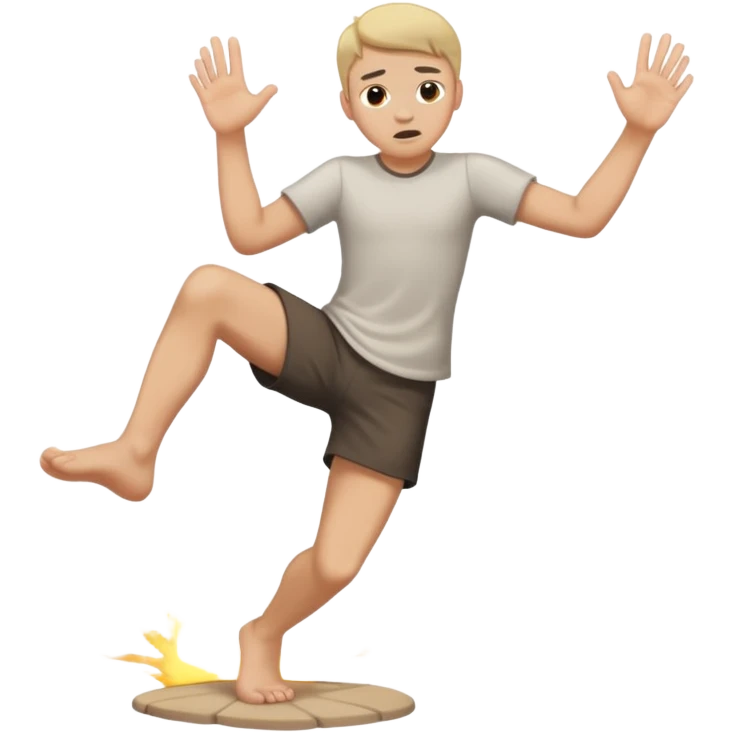 kicking feet sad emoji