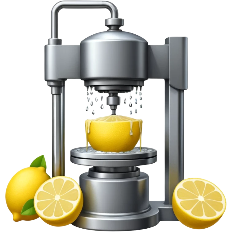 mac os icon hydraulic press machine lemon emoji