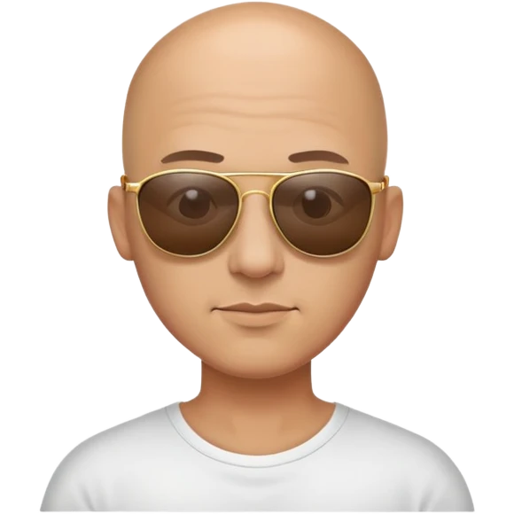 bald with sunglasses emoji