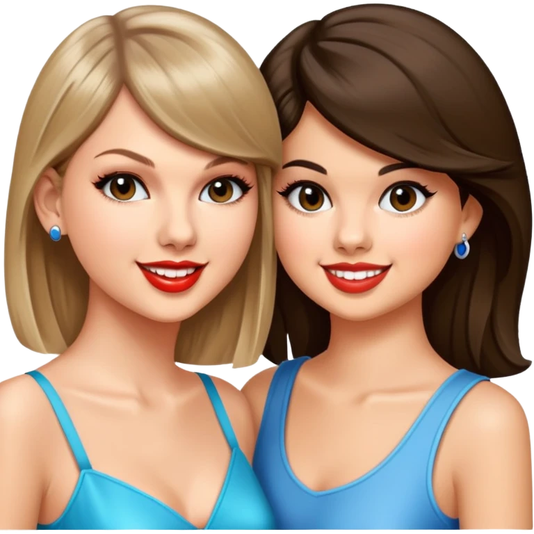 taylor swift with selena gomes emoji