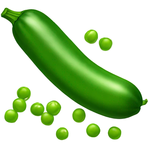 Zucchini with some peas emoji