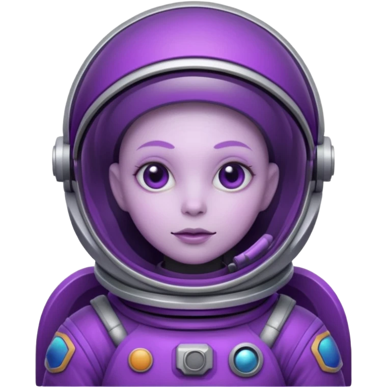 purple alien white Astronaut emoji