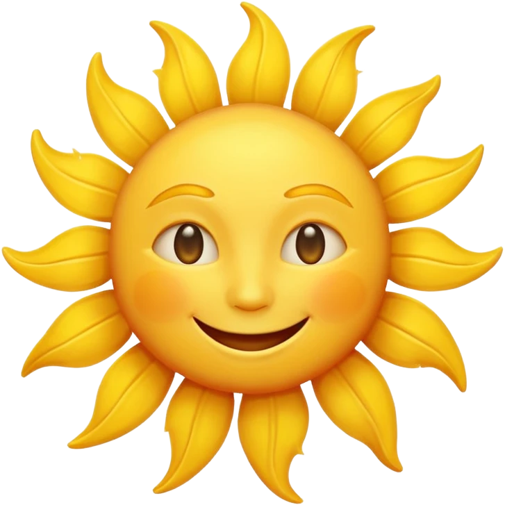 smiling sun emoji, simple and cheerful emoji