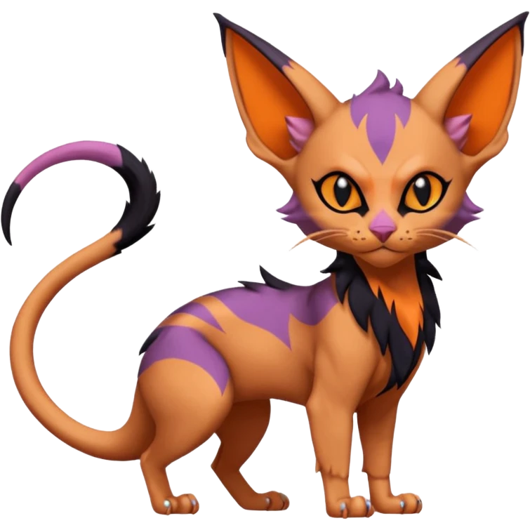 Noivern-Sphynx-Noibat-Torracat-Lykoi-fusion emoji