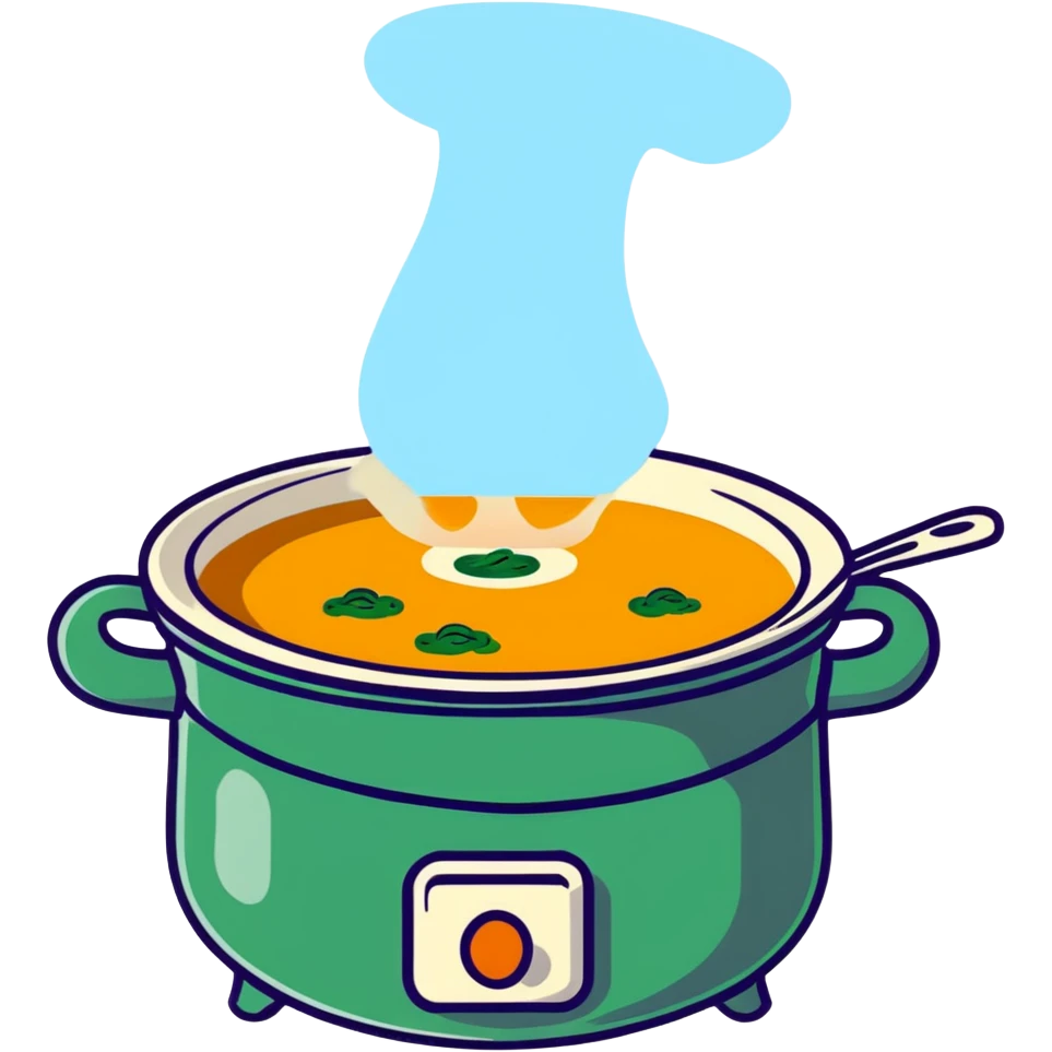 pot of soup with steam rising emoji